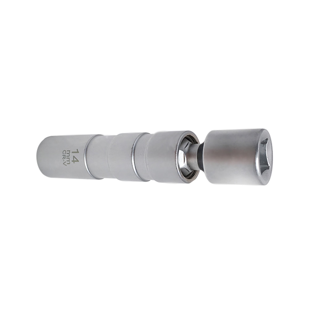 KTool 14mm Thin Wall Spark Plug Socket - 3/8" Drive, 12 Point, Deep Length - KTI-27014
