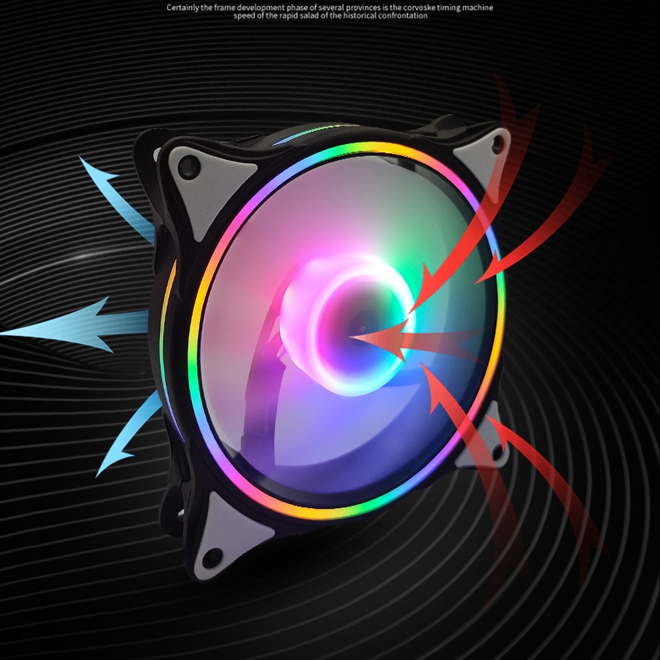 Kllisre Led Case Fan 120Mm Fans Stille Glijlager 4pin Desktop Pc Fan Computer Cooling Cooler Cpu Koelers Radiatoren