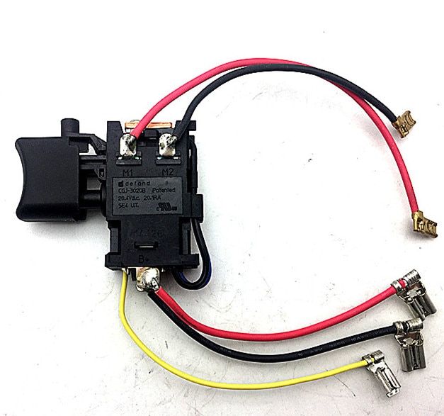 Interruptor original genuino para Makita 638887-6, HP457D, DF457DWE, DF457D, HP347D, DF347D, HP457, DF347DWE, taladro destornillador inalámbrico