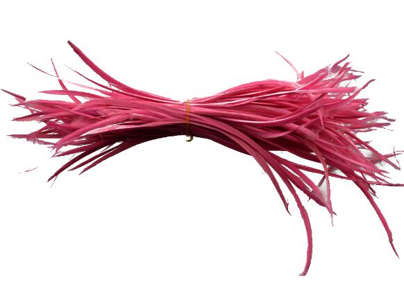 100 pièces teinture colorée coiffure indienne cheveux étendre plumes d'oie bricolage fête mariage broche accessoires tête ornements: pink