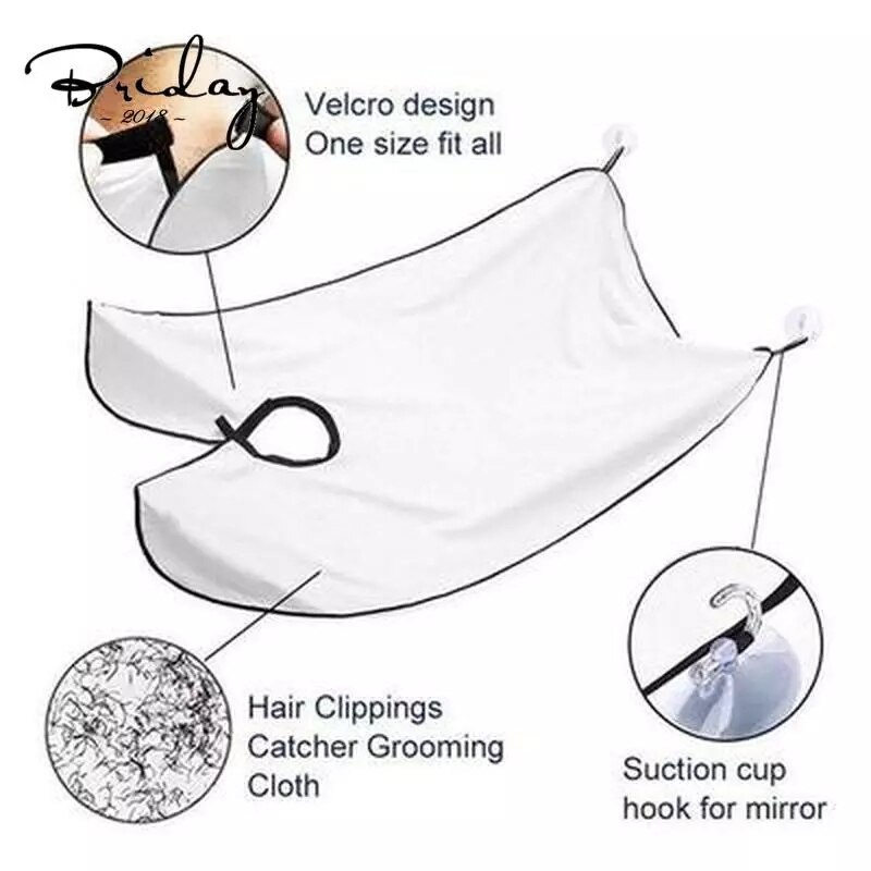 Ceinture en tissu de rasage pour hommes, ventouse transparente, soins, nettoyage, tablier de rasage pour barbe, pour hommes