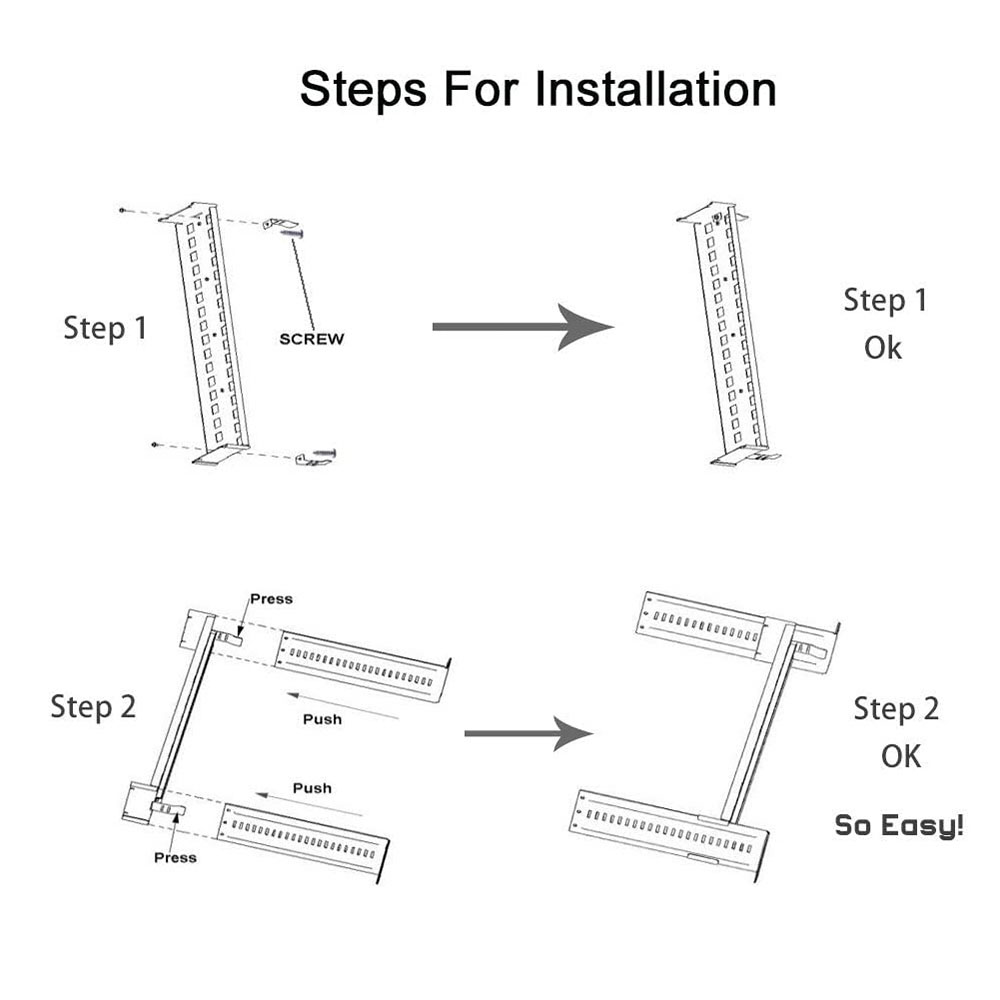 Aluminum Alloy Rackmount Din Rail Kit, Adjustable ... – Grandado