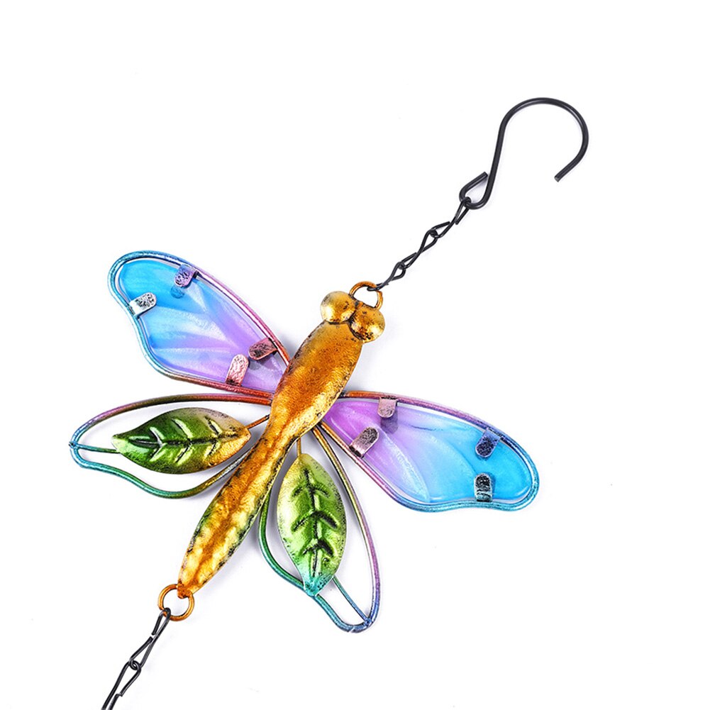 Decoración móvil para el hogar, jardín, Patio, colgante, arte para puerta, Libélula, colibrí, campanilla de viento romántica
