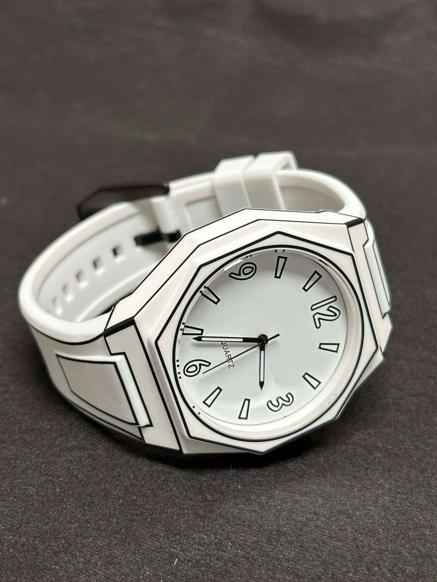 Herenhorloges in stripstijl met quartz uurwerk, casual waterdichte horloges voor mannen, uurwerk voor mannen