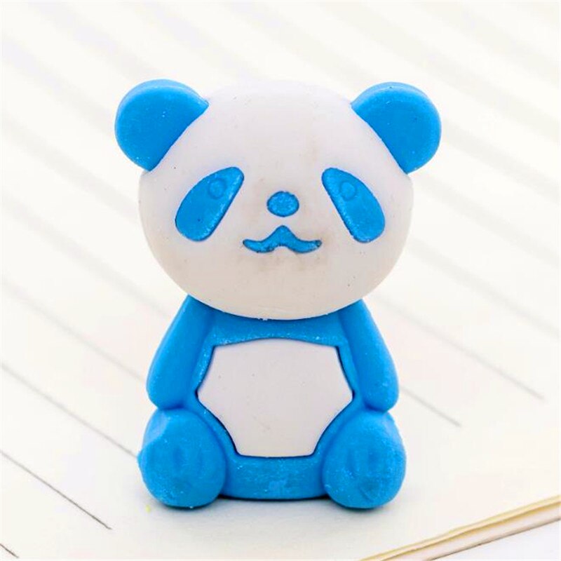 1Pcs Cute Cartoon Eraser Lovely Panda Eraser Children Stationery Prizes Kawaii School Office Supplies
