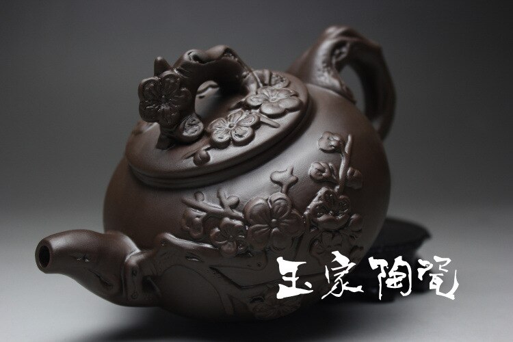 Juego de té hecho a mano de arcilla de tiempo limitado marmita Yixing tetera 400ml Kung Fu teteras juegos de cerámica china hervidor de porcelana negro