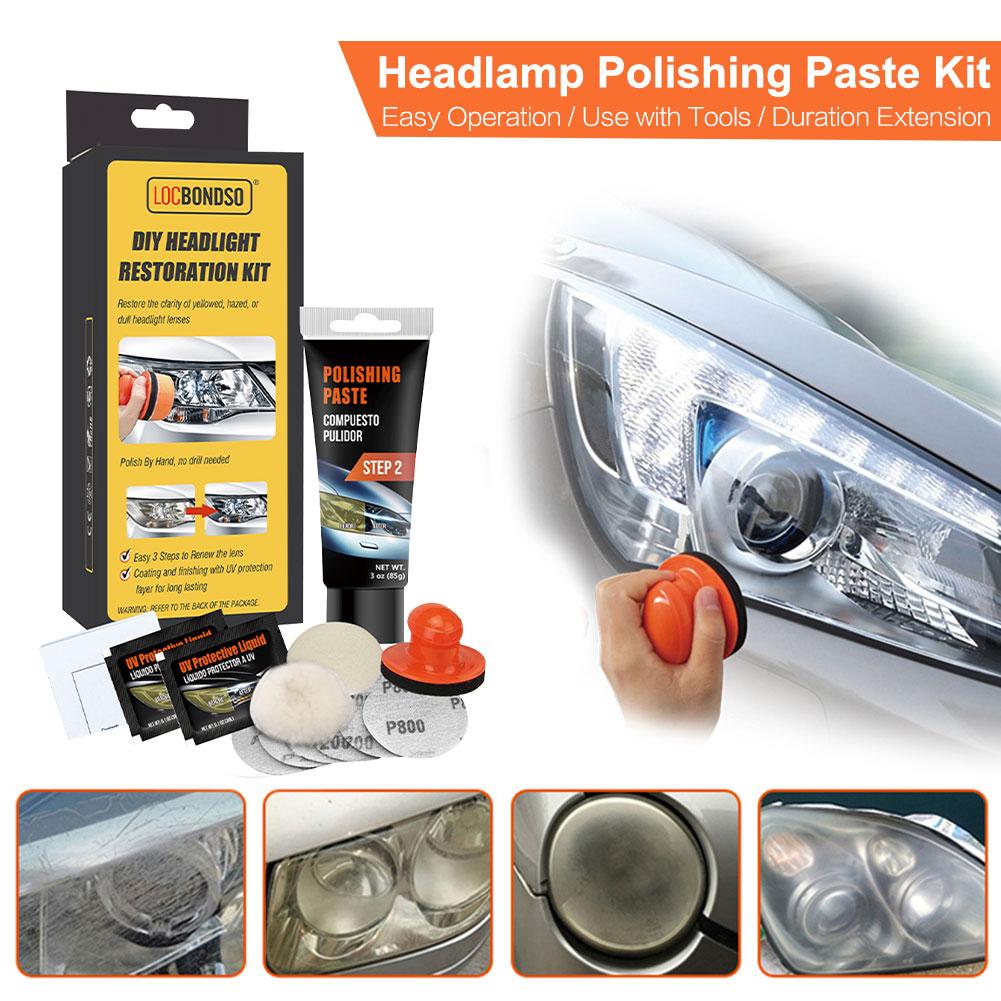 AUTO Car Headlight Repair Kit DIY Headlight Restoration Tool Car Headlight Repair Restoration Kit Headlamp Polish Paste Kit