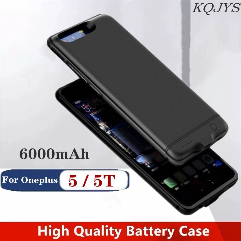 Kqjys Ultra-Dunne Batterij Opladen Gevallen Voor Oneplus 5T Batterij Case Draagbare Power Bank Batterij Oplader Gevallen Voor oneplus 5