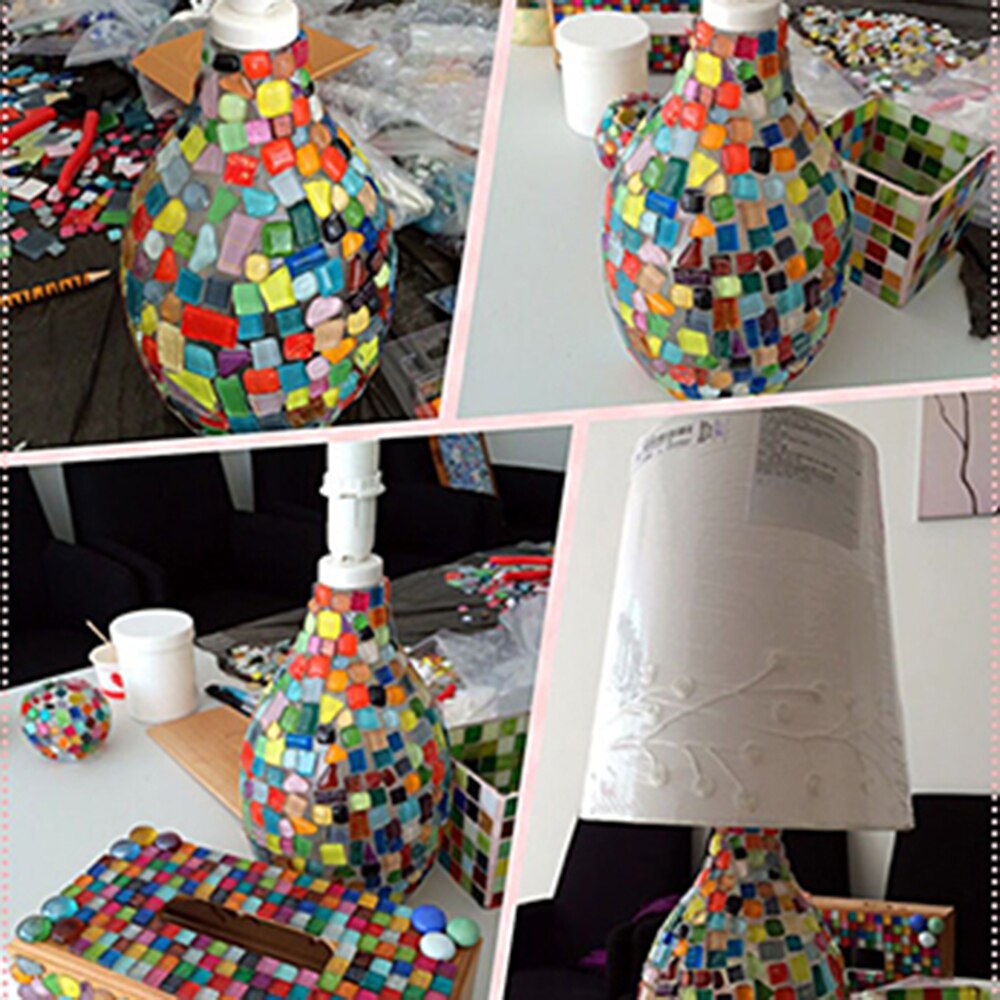 Carrelage mosaïque multicolore bricolage | 60 pièces, ensemble artisanat, mosaïque fabrication enfants, Puzzle Art, pierre colorée