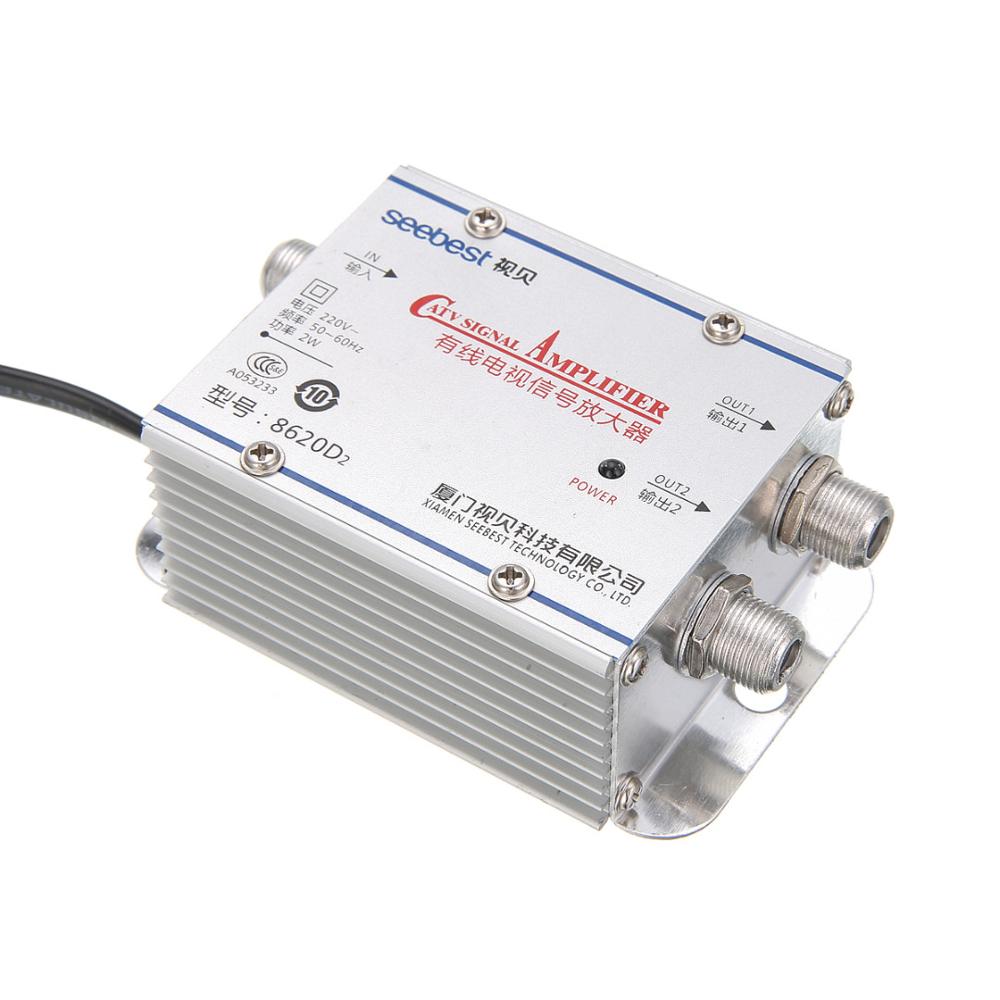 1 in 2 ut catv wire tv splitter förstärkare digital tv antenn signal booster amplificador señal hdtv interiör kabel förstärkare