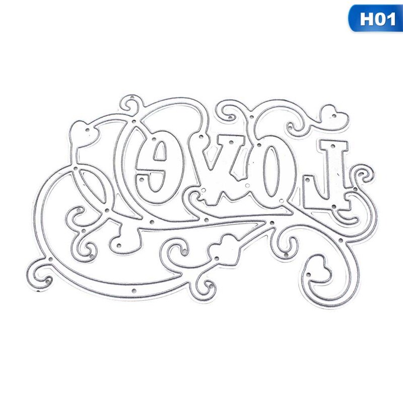 Corazón amor, corazón, pajarita de Metal, troqueles de corte para DIY, álbum de recortes, papel de álbum, manualidades decorativas para tarjetas en relieve: 01