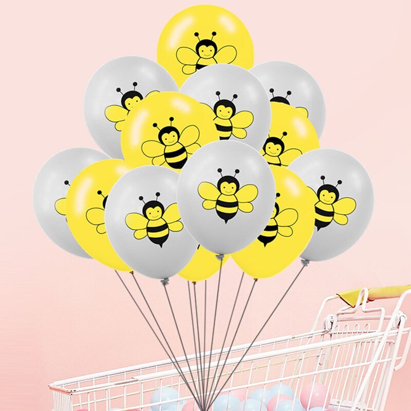 Bee Balloons Set Cute Cartoon Bumble Bee Ballons For Baby Shower Favors Supplies Forest Theme Kids Birthday Party Decorations