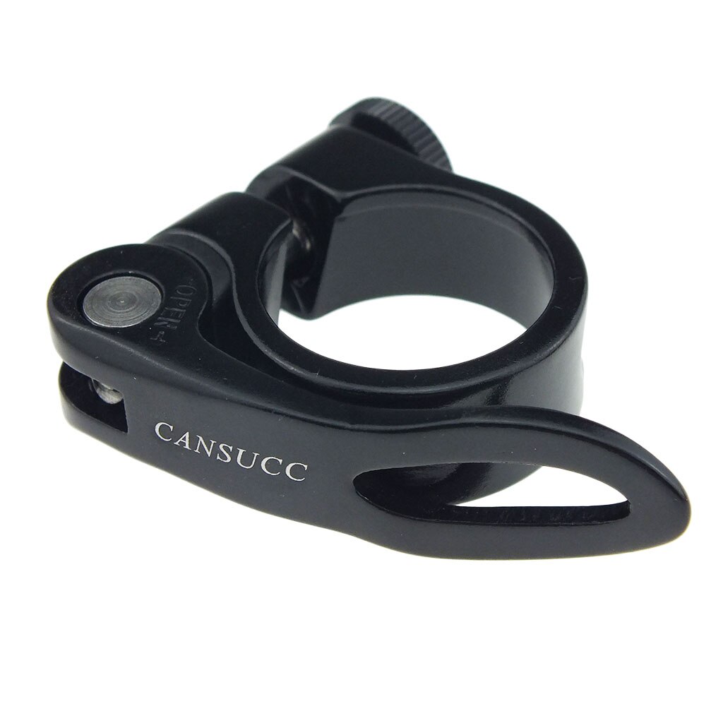 28.6mm Bike Bicycle Seat Post Clamp Quick Release Saddle Tube Clip: Black