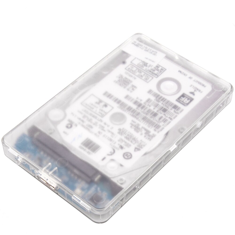 BeMatik - Caja externa transparente para disco duro de 2.5" HDD SATA 3.0 a USB 3.0 a 5 Gbps