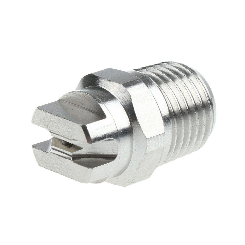 10 pces 1/4 "bicos de aço inoxidável multiuso pulverizador de alta pressão bicos planos 65 ° do ventilador para as peças de alta pressão da arruela