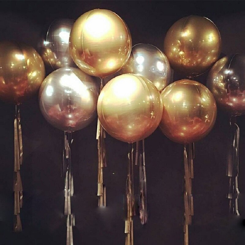 18 tommer rose guld 4d runde kugleformede aluminiumsballoner bryllup & forlovelse fødselsdag juledagsfest leverandører