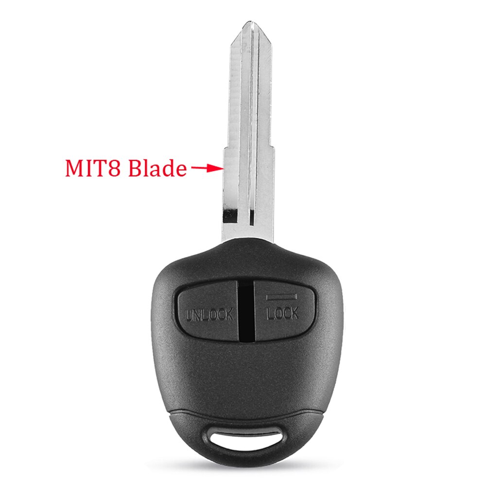 KEYYOU Car Remote Key Shell Case For Mitsubishi Lancer EX Evolution Grandis Outlander MIT11/MIT8 Blade optional 2 Buttons: 2 button MIT8 Blade