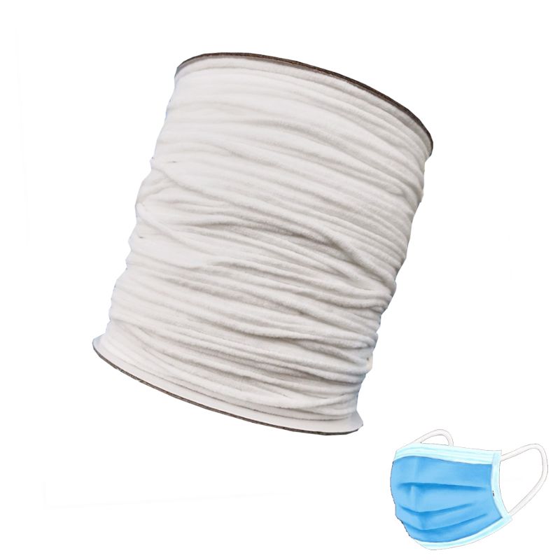 100/200 yards elastiskt gummiband 3mm runda elasticitetsrem rep gör själv ansiktsmask 19qb