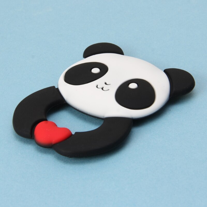 Panda Baby Bijtringen Hanger Ketting Accessoire Bpa Gratis Silicone Chew Speelgoed