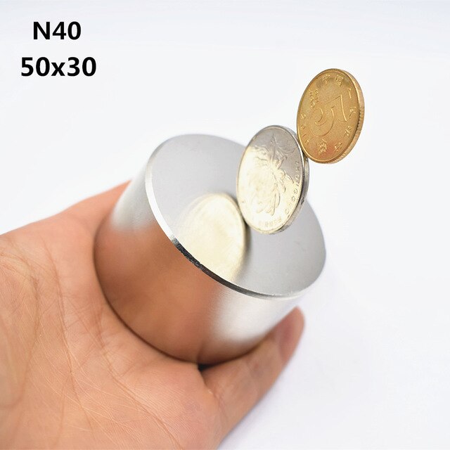 N52 strongest Magnet 50x30mm round Neodymium magnet powerful magnetic Rare Earth permanent super powerful permanent mag: 50x30 N40
