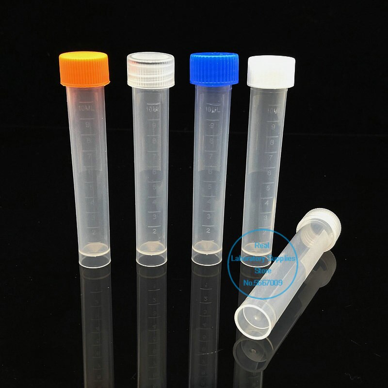 10ml Lab Graduated 50pcs 100pcs 200pcs 300pcs Plastic Cryovial Test Tube Cryo Freezing Tube with Silicone Gasket