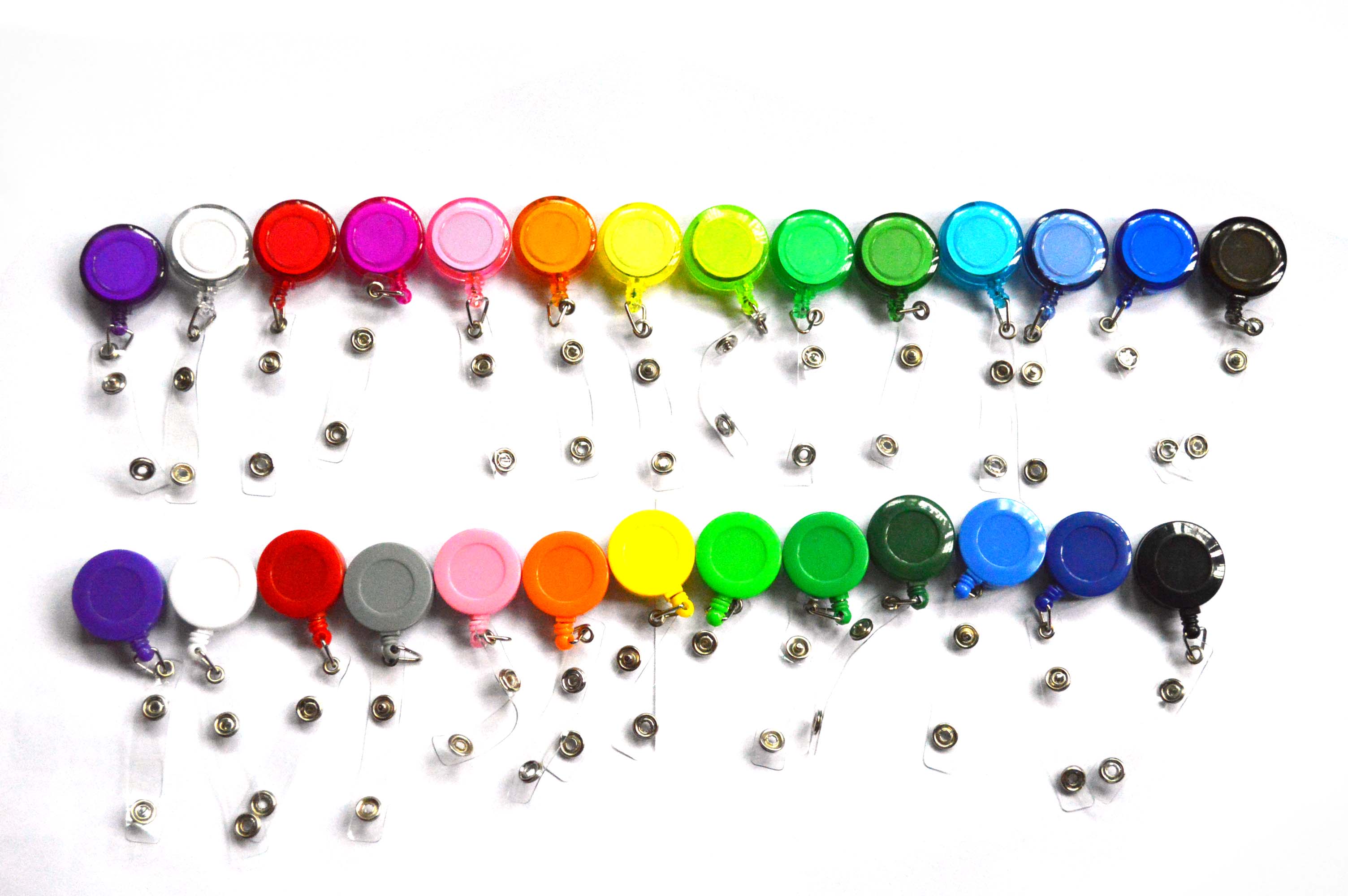 10 pcs/lot 27 couleurs rétractable Anti-perte Clip boucle de sécurité carte Badge titulaire bobines Ski Pass carte d'identité porte-clés anneau bobines Clip
