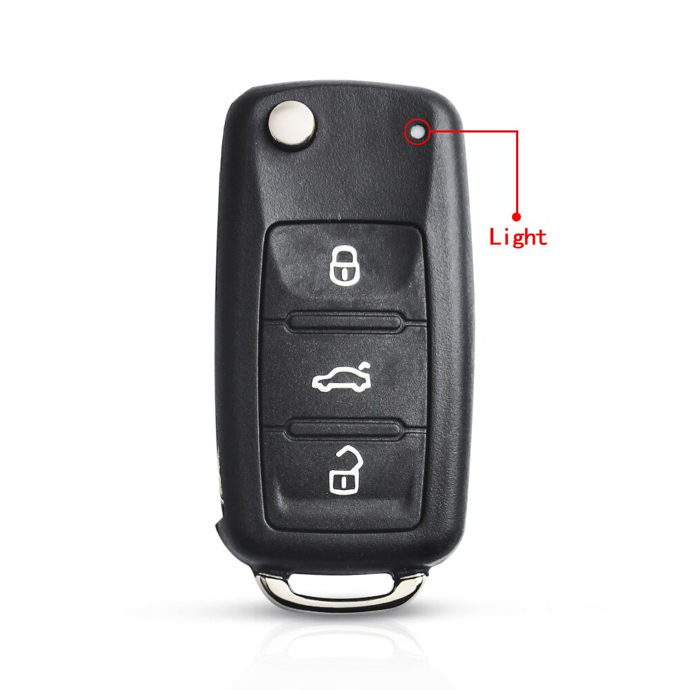 Keyyou modifierad flip vikning fjärrnyckel skal för vw volkswagen caddy golf jetta beetle polo tiguan bil nyckel fodral 3 knappar: Originalnyckel