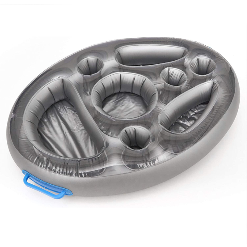 Asiento de taza flotante para piscina, cubo de hielo para de agua, bebida, almohadilla de cerveza, posavasos inflable, suministros para piscina de verano: A