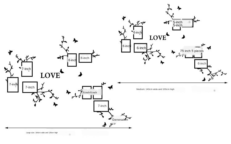 Letras de amor 3d acrílico adesivos parede molduras adesivo diy parede decora poster foto da família pendurado sala estar decoração casa
