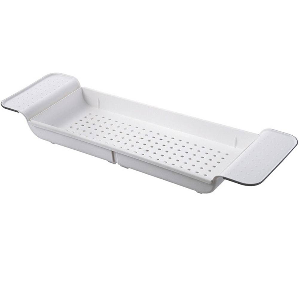 Bandeja escurrible para bañera, organizador de ducha hueco, estante de almacenamiento para baño, gris oscuro