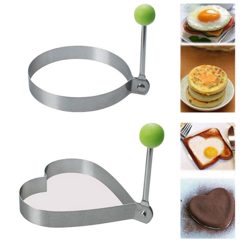 1PC Stainless Steel Egg Molds Egg Tools Cooking Shaper Food-grade Fried Egg Mould Ring Circle Kitchen Omelette Cooking Tools