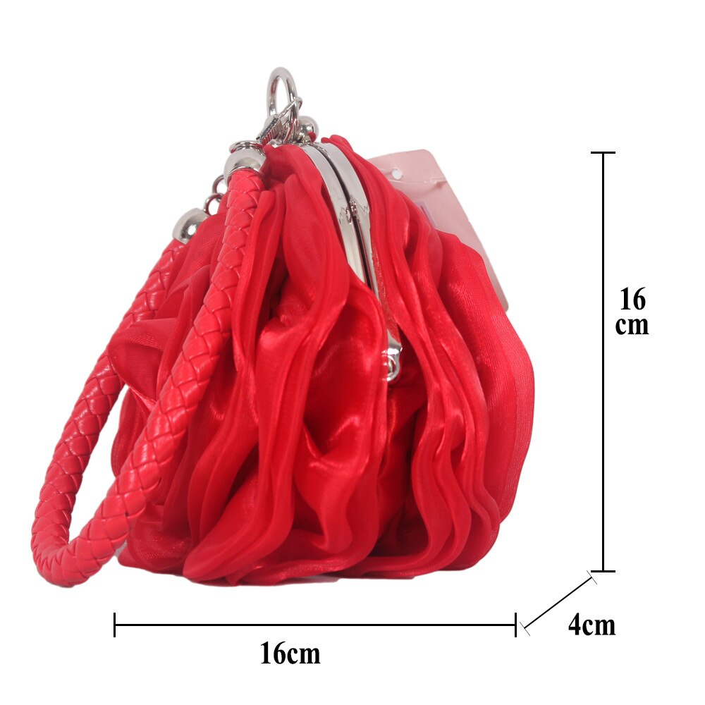 Bolso de noche de para mujer, bolsa de novia con flores rosas, bolso de vestir completo, bolso de mano de boda, Cartera de , bolso pequeño de cena