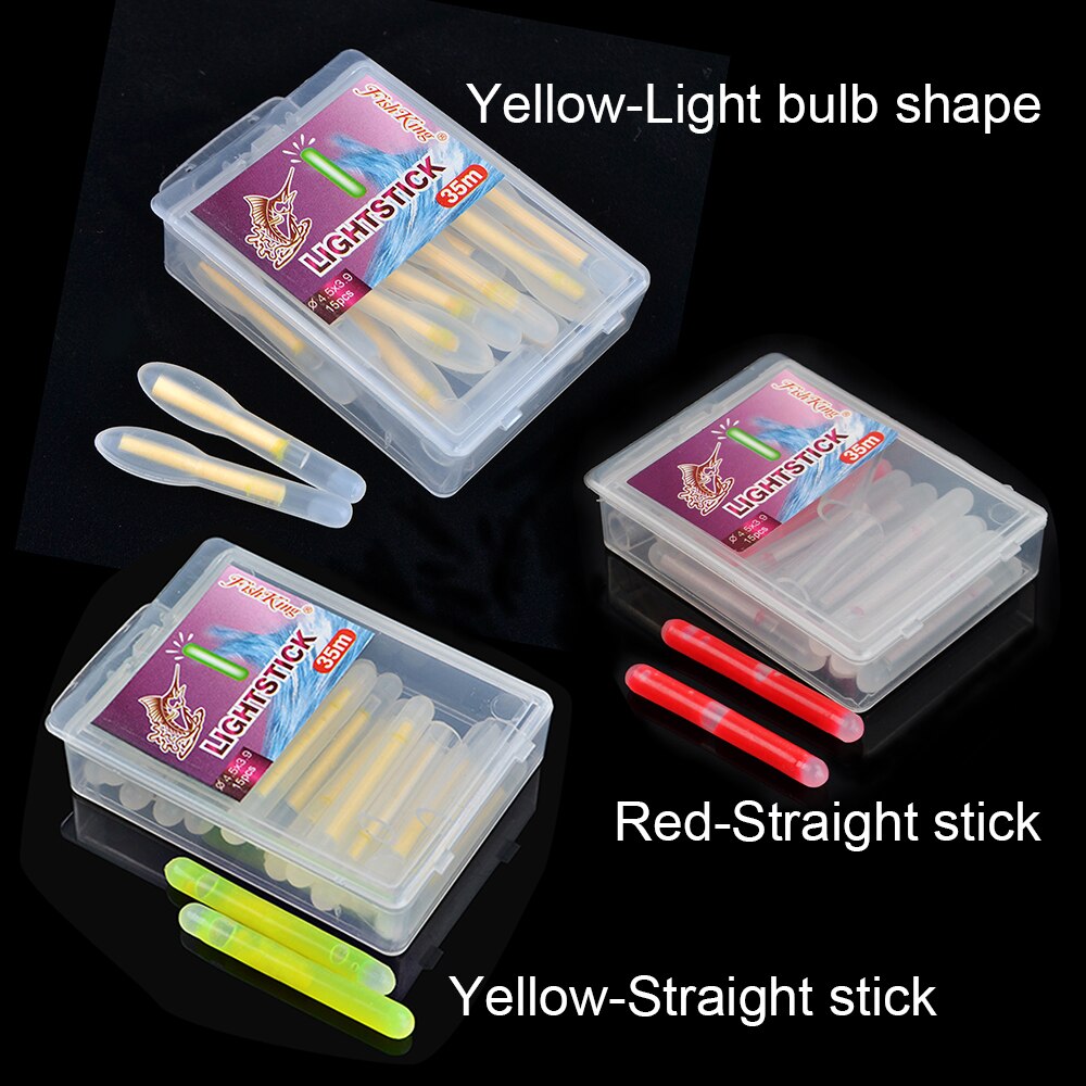 Fish king fishing light stick 30 stk/lott 4.5 mmx 40mm natt fiskeflott kjemikalie lys fisk fluorescerende selvlysende flytelys