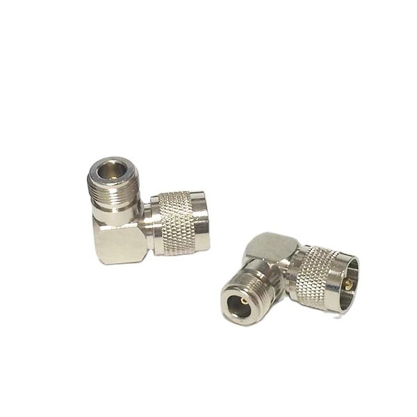 1pc UHF Male Plug to N Female Jack RF Coax Adapter Convertor Right Angle Nickelplated