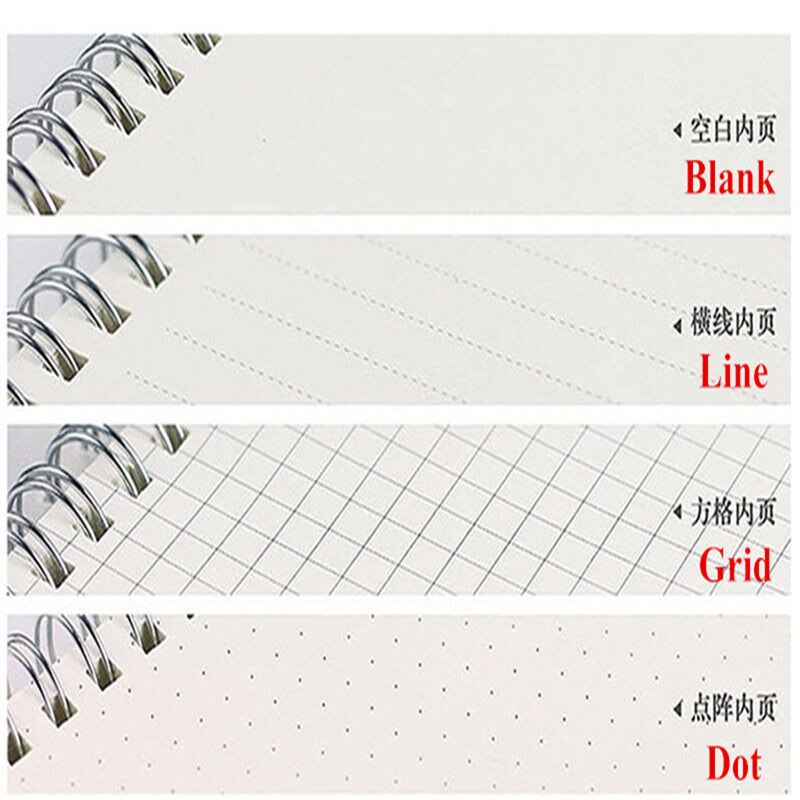 Cuaderno de espiral en blanco con bloc de notas de espiral planeador diario semanal, A4 B5 A5 A6: Blank / B5