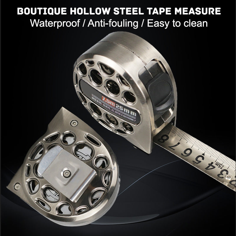 3/5/7.5M Metric Tape Measure Stainless Steel Anti-corrosion Retractable Metric Ruler Hollow Woodworking Measuring Tool