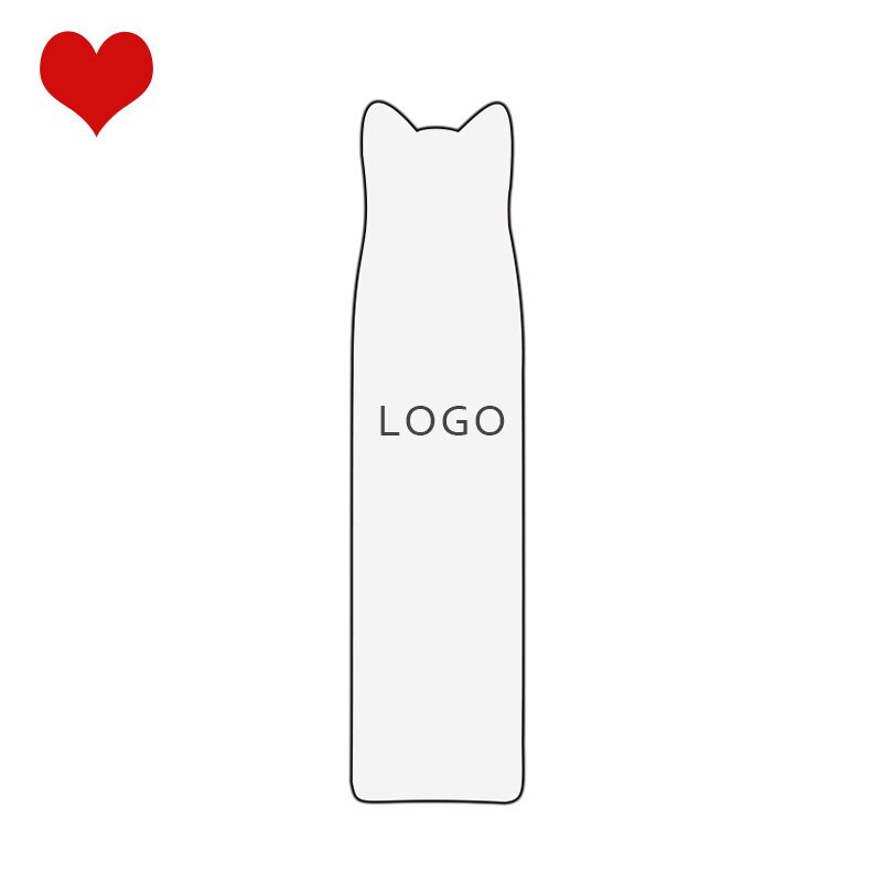 320ml/11oz dubbelväggs termosvattenflaska rostfria vakuumflaskor söt katträv örat termiskt kaffe te mjölkresemugg: Logotypanpassning