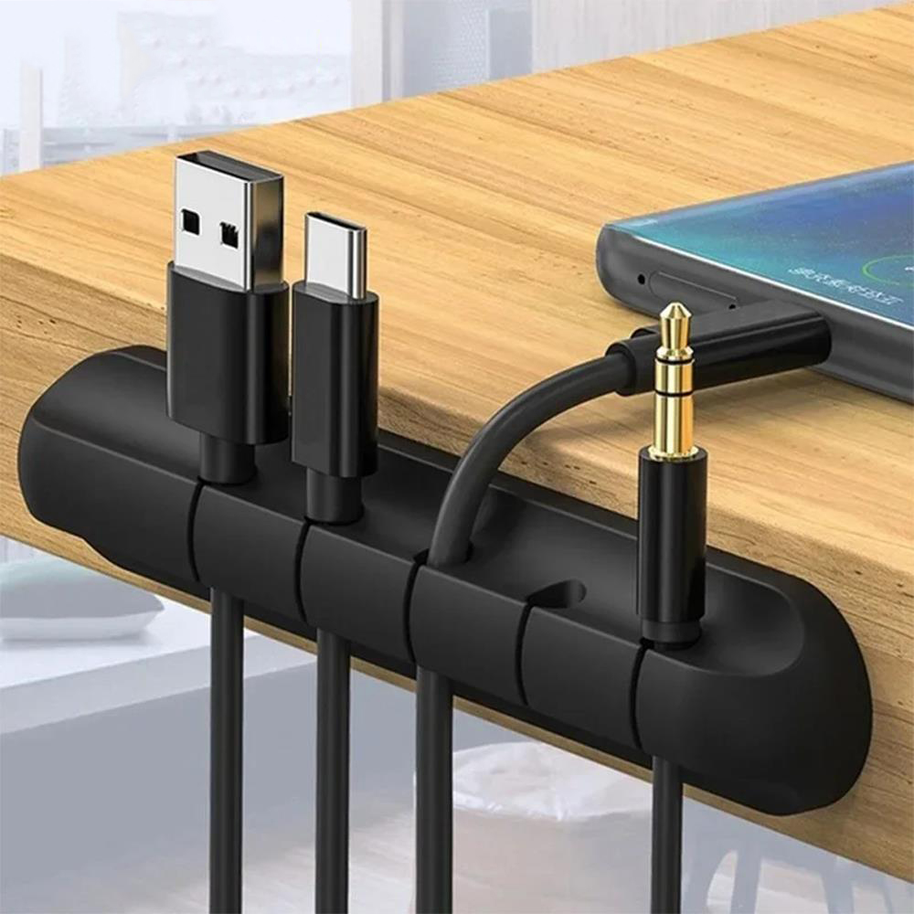 Kabelhouder Chips Siliconen Flexibele Kabelhaspel Draadorganizer Houder Snoerbeheer Clip voor USB Oortelefoon Laptops PC Muis