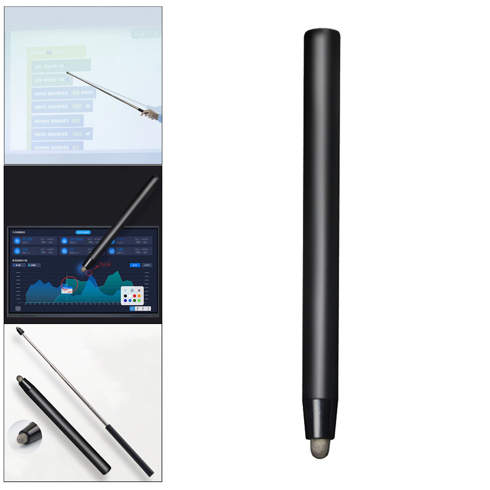 Telescopic Teachers Extendable Hand Telescopic Retractable Pointer, Classroom Electronic Whiteboard Teaching Point Stick