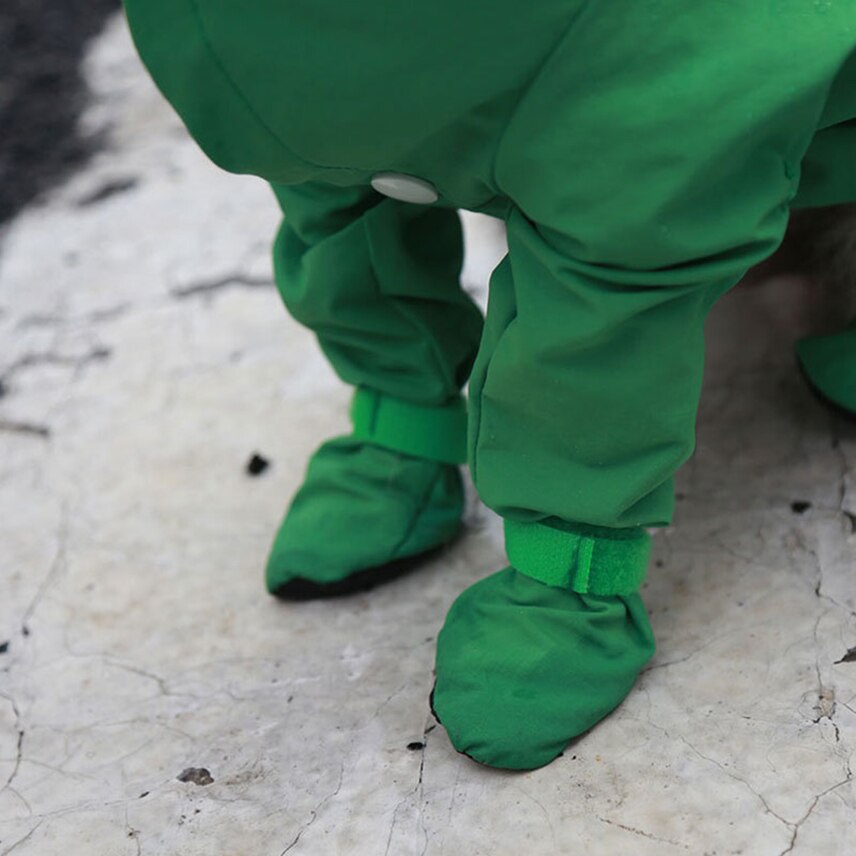Chubasquero impermeable para perro, mono de cuatro patas, todo incluido, abrigo de lluvia con capucha para perros pequeños y medianos, ropa para perros, disfraz