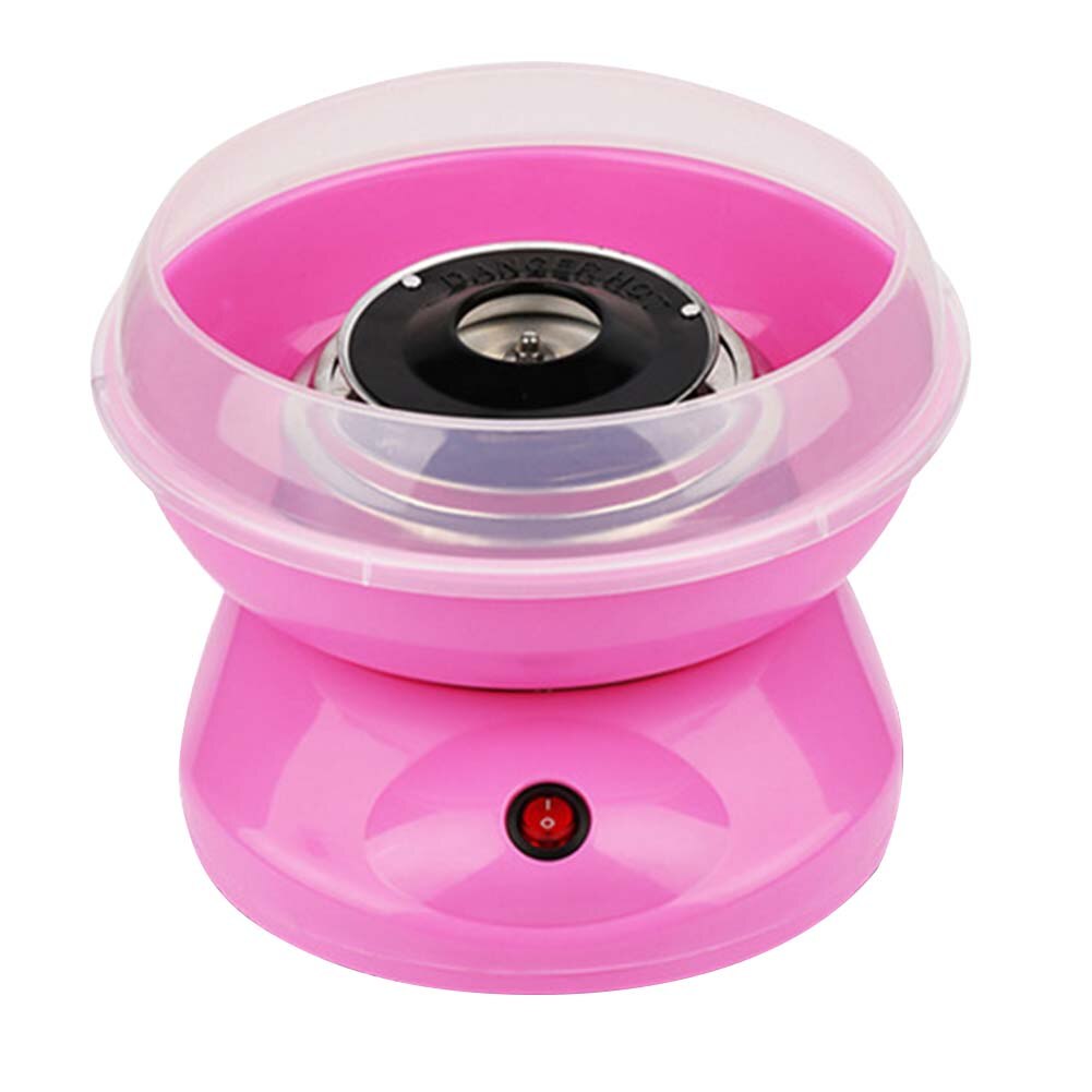 Mini Electric Cotton Candy Maker Household Portable DIY Sweet Marshmallow Machine Children Snack Maker US Plug With Free Sticks: Pink