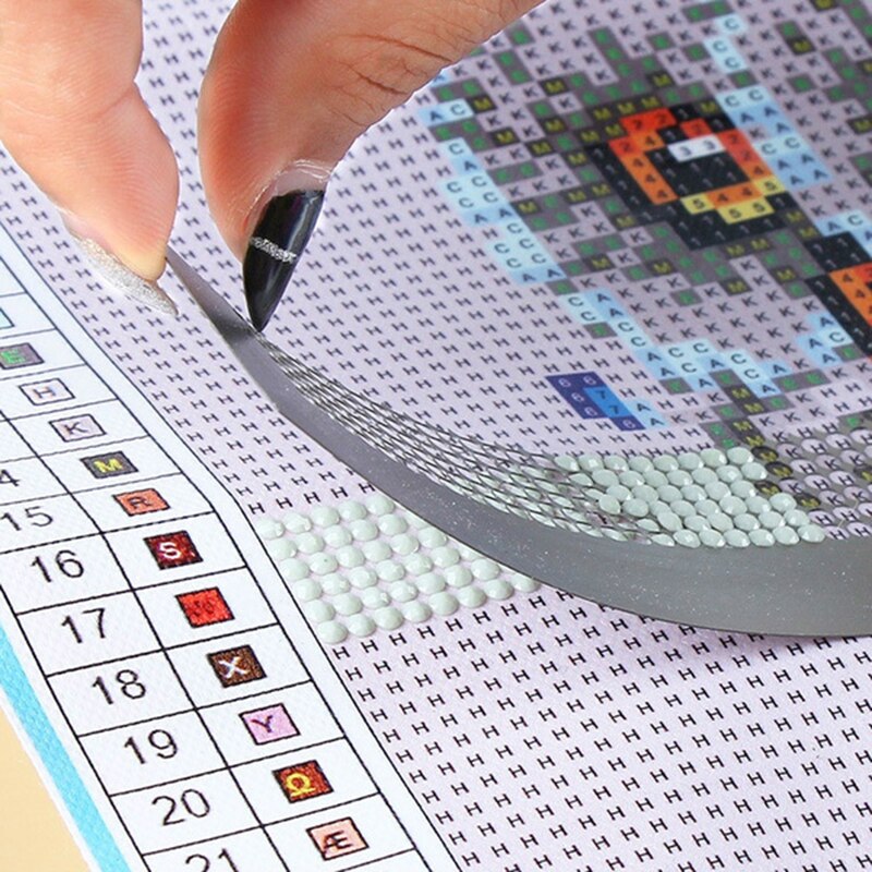 Edelstahl Diamant Gemalt Netz Lineal DIY Stickerei Zubehör Handwerk Werkzeuge