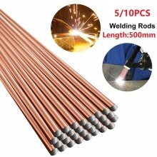 Varilla de soldadura de cobre fosforoso, alambre de soldadura para aire acondicionado, refrigerador, soldadura de tubo de cobre de 1/1mm, 5/10 piezas, 2/2, 5/500mm