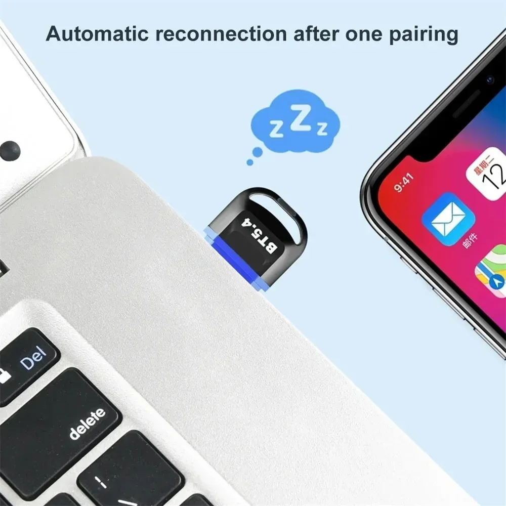 Bluetooth 5.4 Receiver USB Dongle Adapter for Speaker Wireless Mouse Keyboard Audio Transmitter