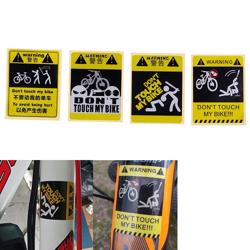 DONT TOUCH MY BIKE Bicycle Waterproof Decorative Warning Sticker Waterproof Decal Cycling Accessories