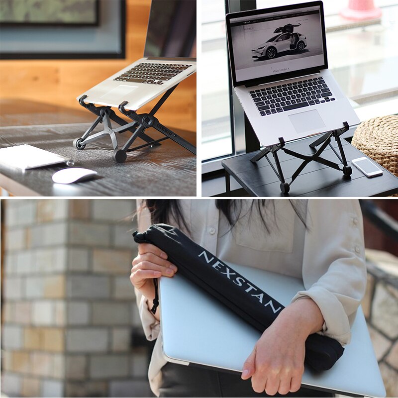 NEXSTAND K2 Laptop Stand Folding Adjustable Laptop Rack Portable Table For Notebook Office Lapdesk Ergonomic Notebook Holder