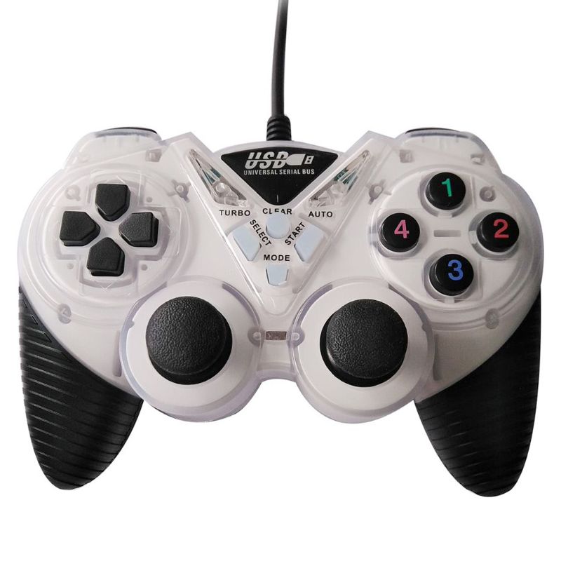 Wired Usb Game Controller Voor Pc Computer Trillingen Joystick Gamepads Voor Laptop: W