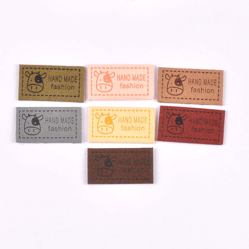 20Stck gemischt Flanell Geprägte Etiketten Für Kleidung NäHenne Zubehör Pflege Taschen Kleidungsstück Stichworte DIY Handgemachte Handwerk 18x33mm c3083