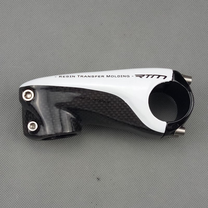 Carbon Stem Bicycle Road/MTB Bike Stems Mountain Bike Stem 3K Matte/Gloss 31.8*80/90/100/110mm Road Bicycle Parts: White 100mm