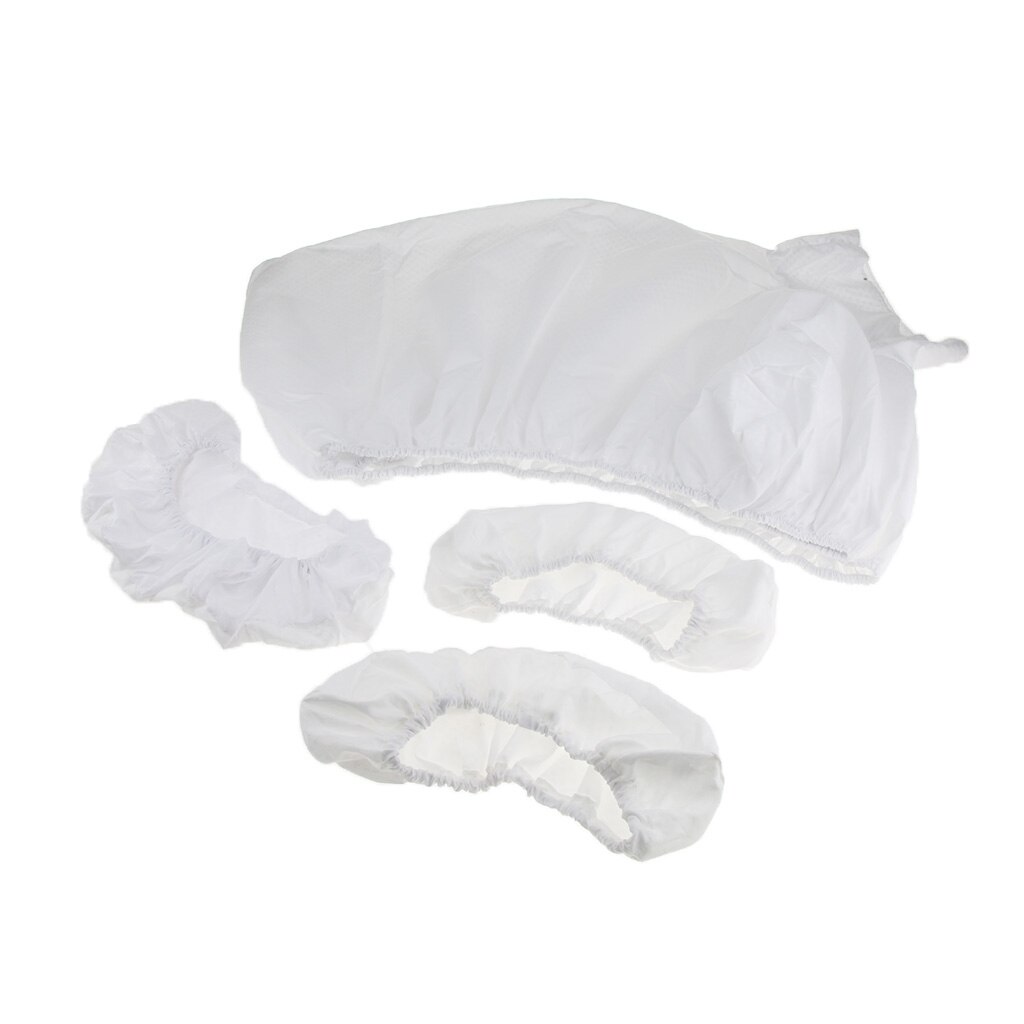 Juego de 3 fundas para mesa de masaje lavables, incluye sábanas planas y ajustadas con cubierta de cuna facial y funda de almohadilla de mano, 185cm: White